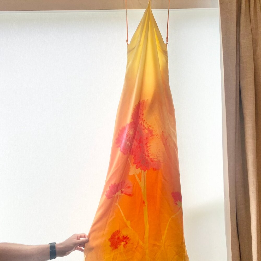 Peppermayo Chloe Maxi Dress - Orange Floral